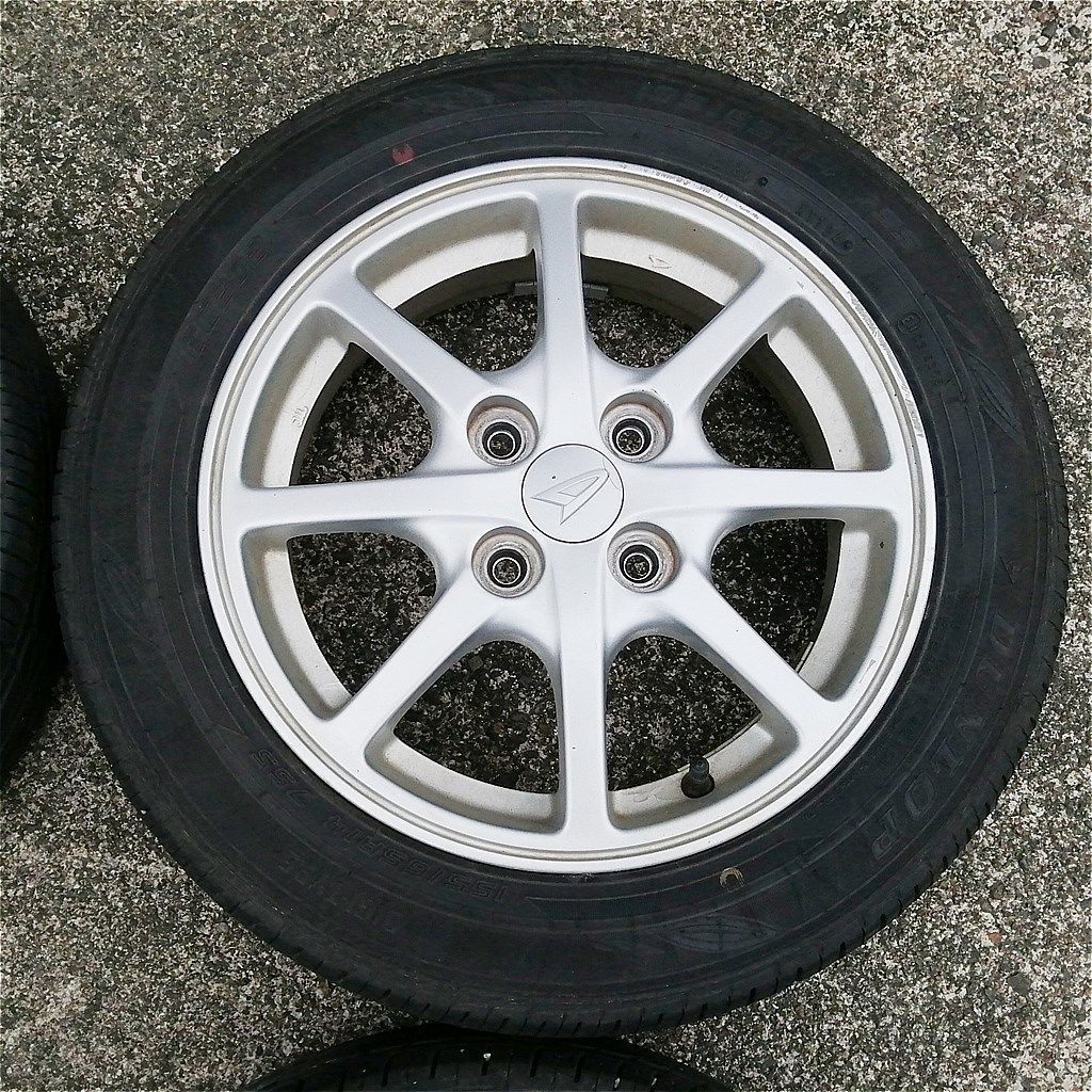 ダイハツ純正 タイヤホイールセット4本 155/65R14 DUNLOP EC202