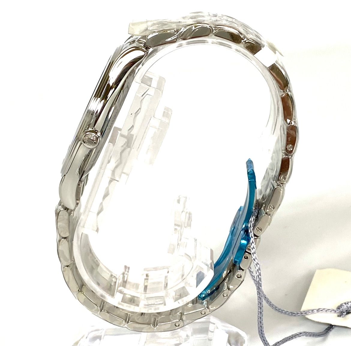 未使用】ロンジン フラッグシップ 自動巻 シルバー デイト表示 裏スケ