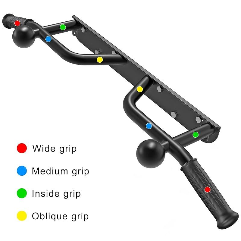 ヘビーデューティ壁掛け型プルアップバー 安全で快適なグリップ