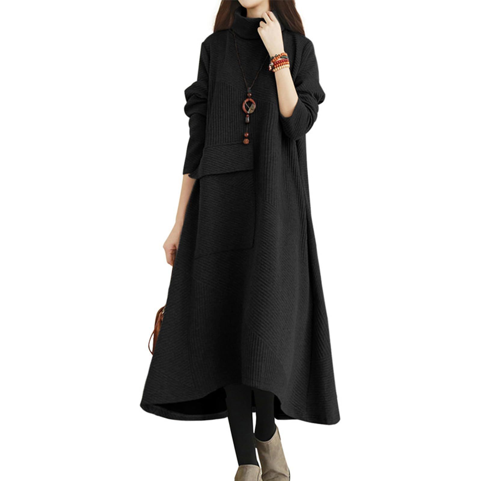 新品 [VaTcsAxg] ロング丈 ワンピース 秋冬 レディース 長袖
