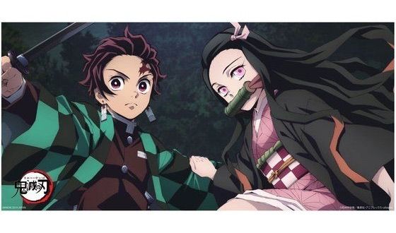 鬼滅の刃 ポートレイトバスタオル 2種セット 竈門炭治郎 - 冨岡義勇 サイズ タテ約600mm×ヨコ約1200mm