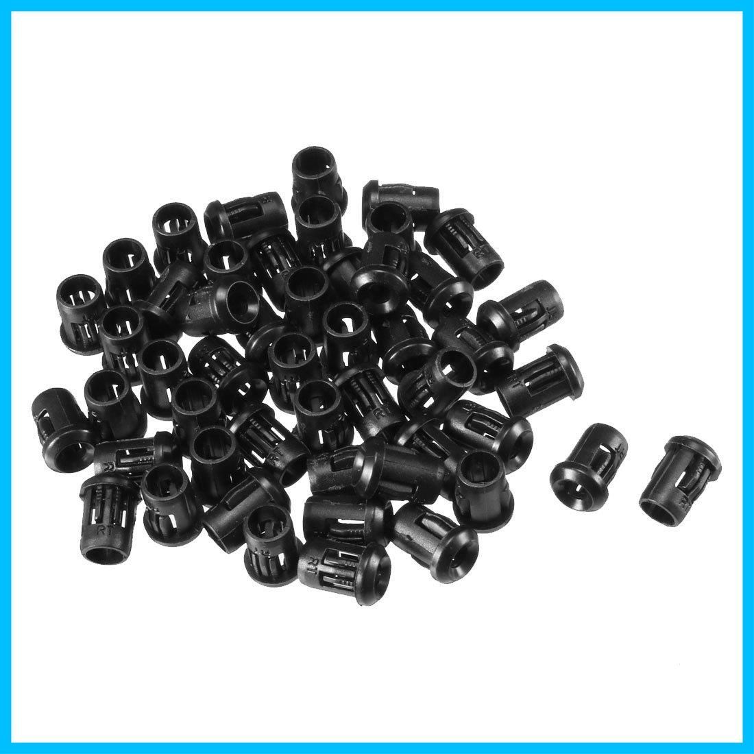 数量 内径3.0mm 外径6mm ブラック LEDランプホルダー プラスチック材質 uxcell 50個入り