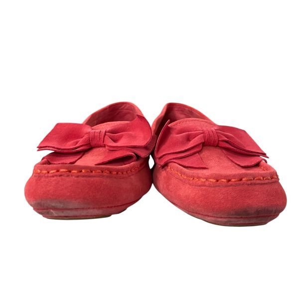 アグ UGG フラットシューズ リリアナ LILLIANA モカシン ローファー 赤 スエード 25cm レディース 5E011