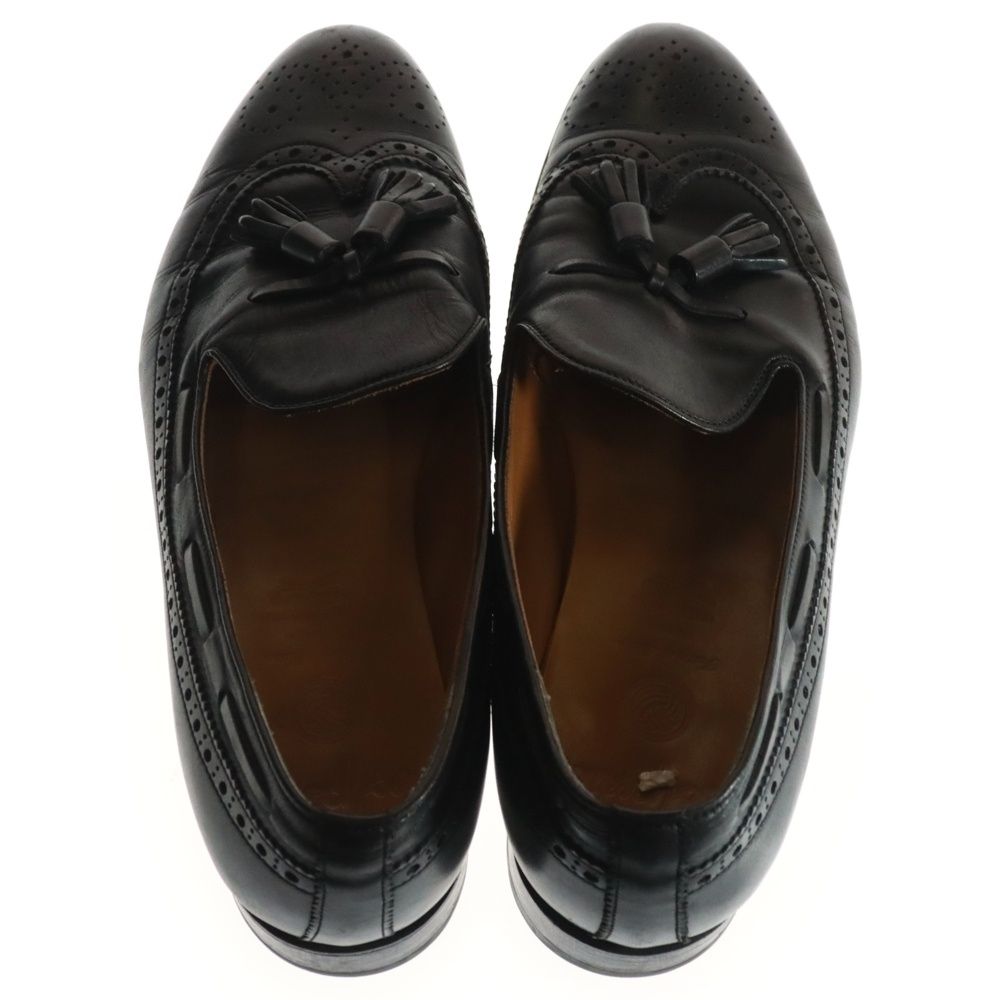 POLPETTA 黒 タッセルローファー ウイングチップ 39 polpetta (ポルペッタ) TASSEL ウィングチップ レザータッセル