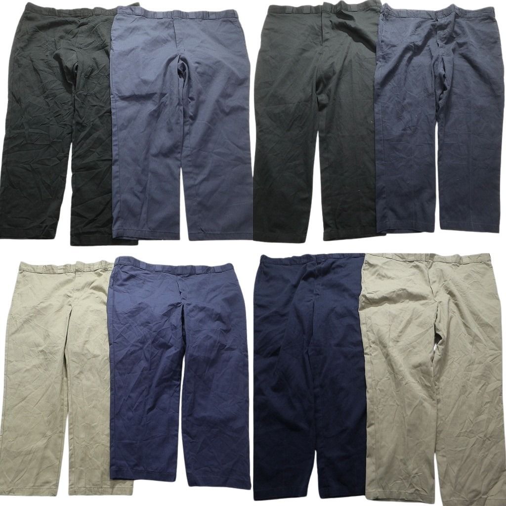 古着卸 ディッキーズ Dickies 874 ワーク パンツ 8枚セット メンズ 48 |50 ブラック ベージュ ネイビー 古着 NA2021