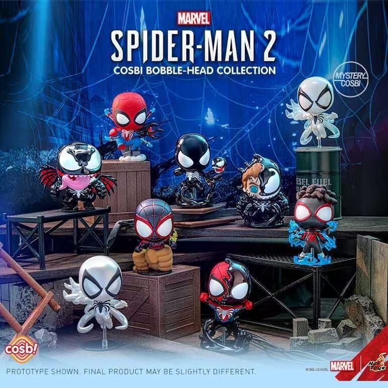 HotToys Marvel s Spider-Man 2 Cosbi Bobble-Head Collection シリーズ アソートボックス フィギュア セット 1BOX 8ピース入り