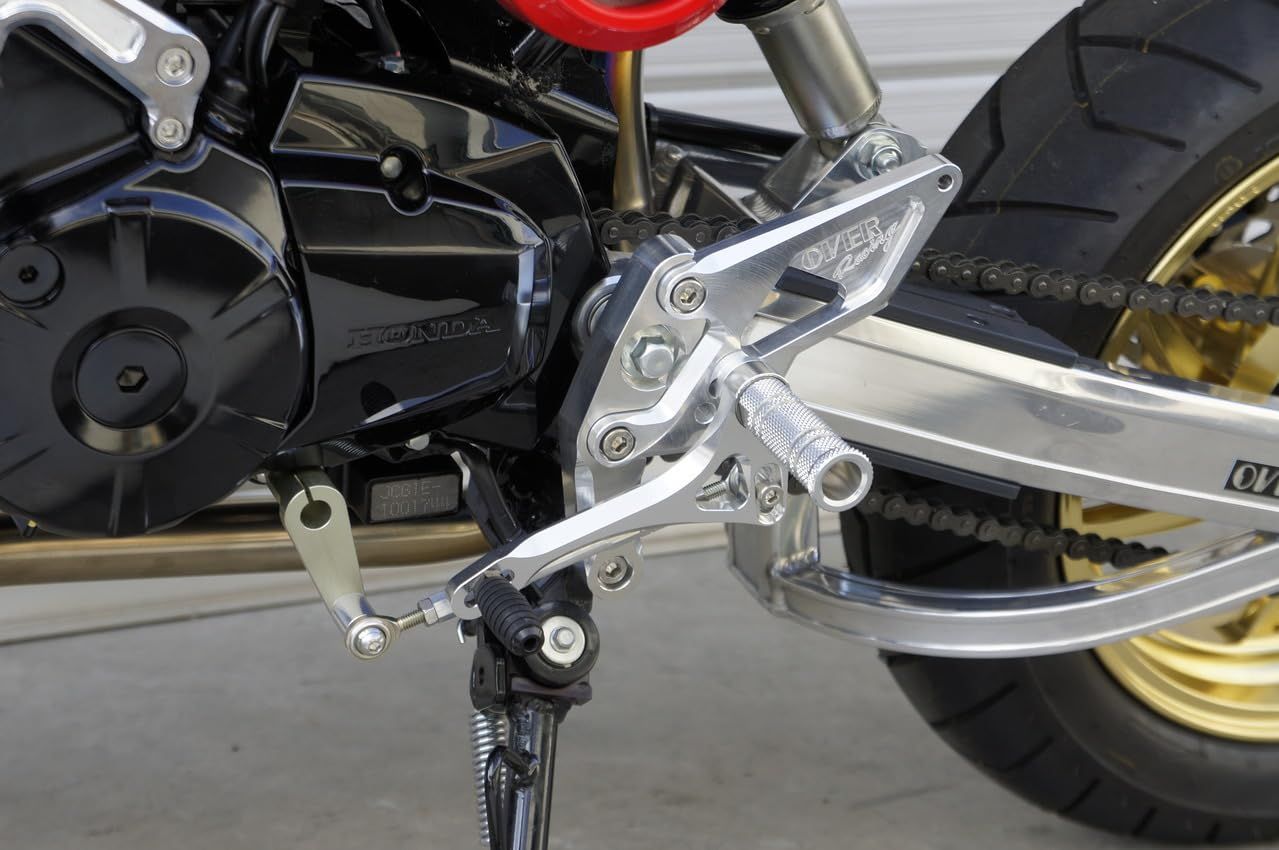 ブラック_4ポジション タンデム無し オーヴァーレーシング OVERRACING バックステップ 4ポジション ブラック GROM 13-15 51-22-01B