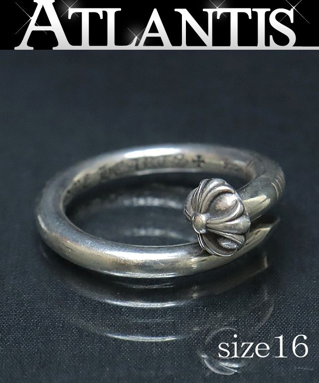 CHROME HEARTS 銀座店 クロムハーツ クロスボール ネイル リング 指輪 シルバー SV925 約16号 98440