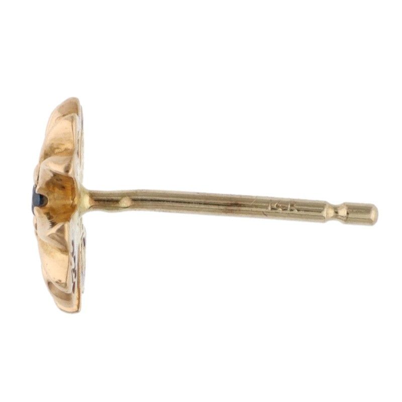 1サファイア|ゴールドピアス メンズ