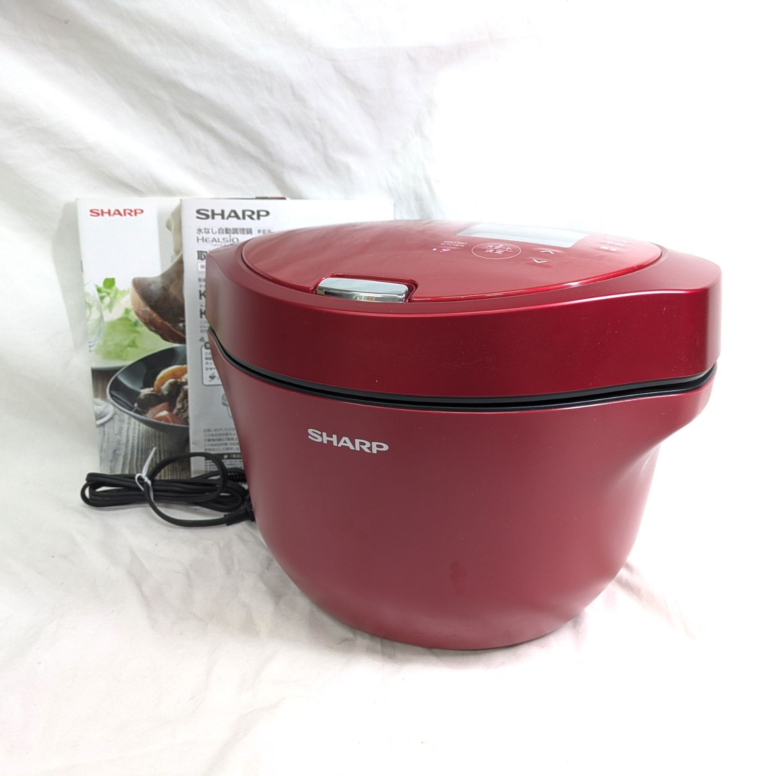 SHARP HEALSIO 電気圧力鍋 レッド HEALSIO KN-HW24F 圧力鍋 2.4L SHARP ホットクック