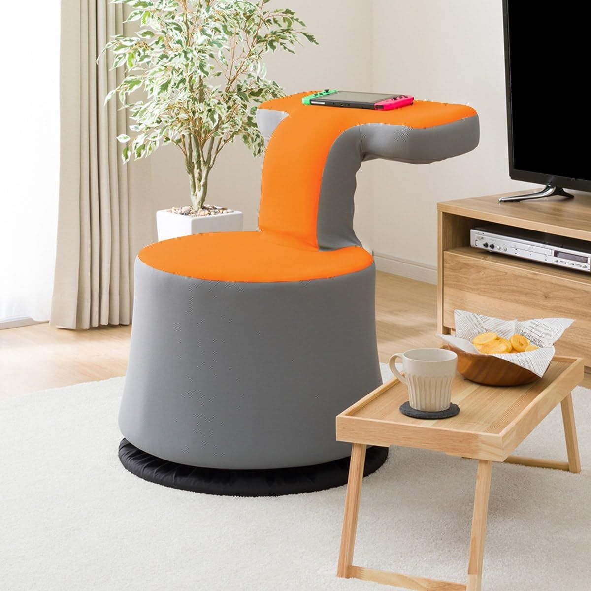 特別価格 ニトリ 360°回転 ゲーミング椅子 XM003 オレンジ NITORI 5677072