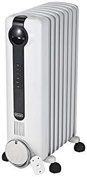 デロンギ(DeLonghi) オイルヒーター ピュアホワイト+ブラック L字型フラットフィン8枚 [8~10畳用] JRE0812 2zzhgl6 非常に良い】デロンギ(DeLonghi) オイルヒーター ピュアホワイト+