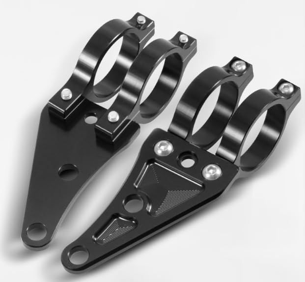 Kiriyuki ヘッドライトステー ヘッドライトブラケット 39mm - 41mm アルミ合金 高耐久 高強度 調節 2点セット 汎用 交換用