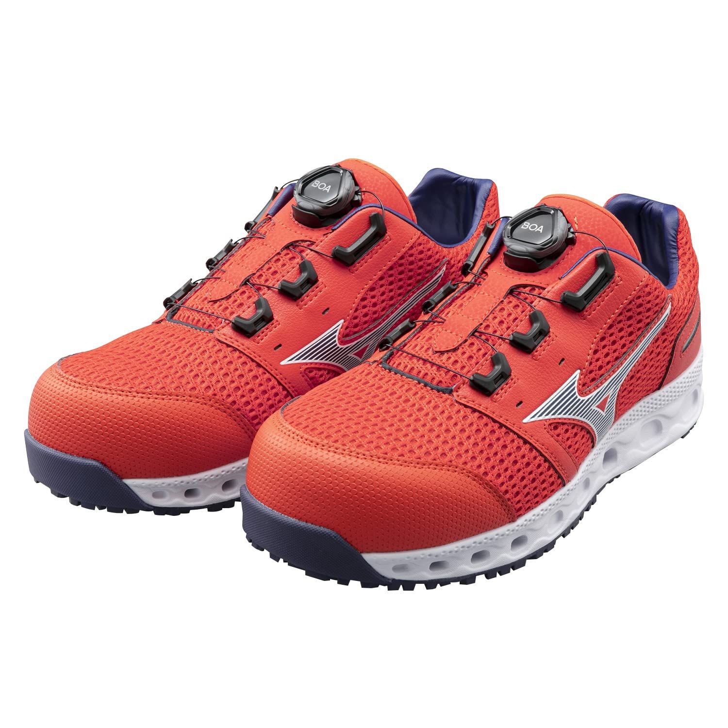 定販|P10 ミズノ MIZUNO WORK |ALMIGHTY VH51L BOA|F1GA2306 オレンジ×ブルー 54 25.5 cm