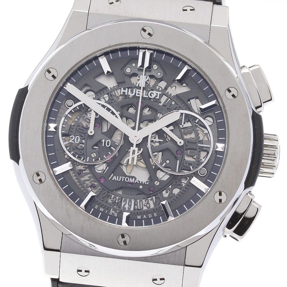ウブロ HUBLOT 525.NX.0170.LR クラシック フュージョン アエロ クロノグラフ チタニウム クロノグラフ 自動巻き メンズ良品保証書付き_843810