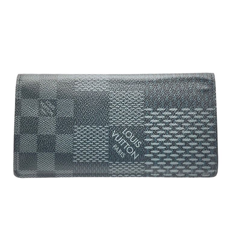 ルイ・ヴィトン LOUIS VUITTON グラフィット　3D　ポルトフォイユ　ブラザNM　二つ折り　長財布 M60436 ブラック PVCコーティングキャンバス PVC メンズ 長財布