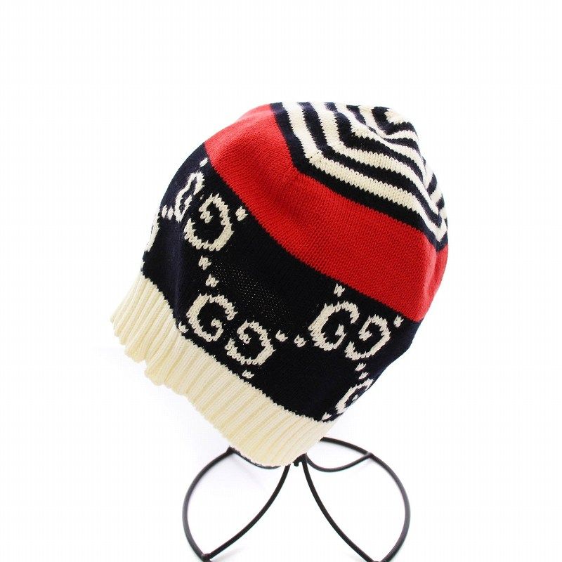 グッチ GUCCI ニットキャップ 帽子 GG柄 ニット帽 ワッチ
