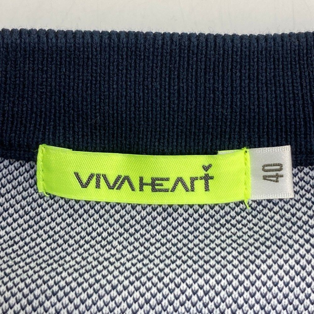 サイズ：40 VIVA HEART ビバハート ニットセーター ネイビー系
