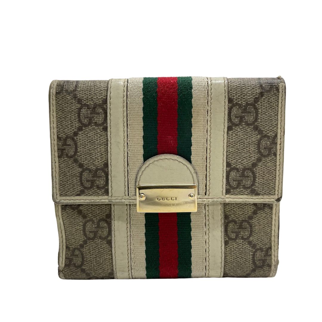 GUCCI グッチGG スプリ 長財布 シェリーライン 2488 GUCCI グッチ 長財布 シェリーライン GG スプリーム - メルカリ