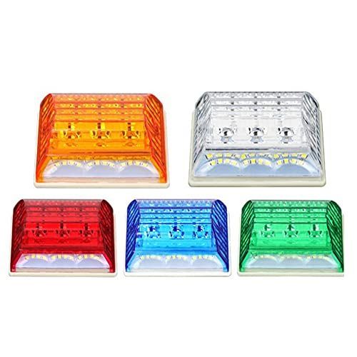 アンバー Wellvie LED マーカーランプ 24V サイドマーカー トラック 10個セット 超高輝度 明るい ダウンライト 夜間 ドレスアップ 四角 角型 マーカー カー用品 外装 パーツ カスタム ドレスアッ