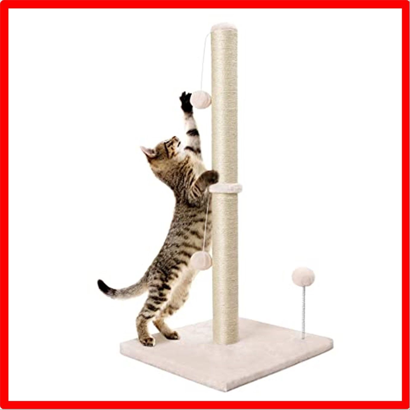 初売り大特価】 84cm_ベージュ Dohump猫爪とぎポール 高さ84cm 室内用