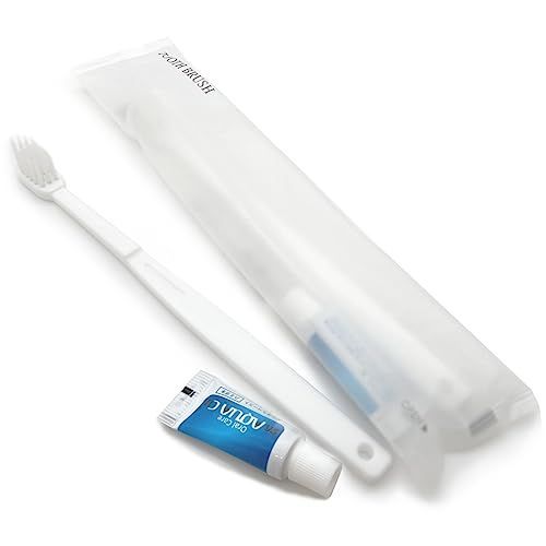 2000本 歯ブラシ 24穴先細タイプ 歯磨き粉付き 3g マット 2000本 ホワイト 使い捨て 業務用 toothbrush ホテル アメニティ 個包装タイプ 衛生的