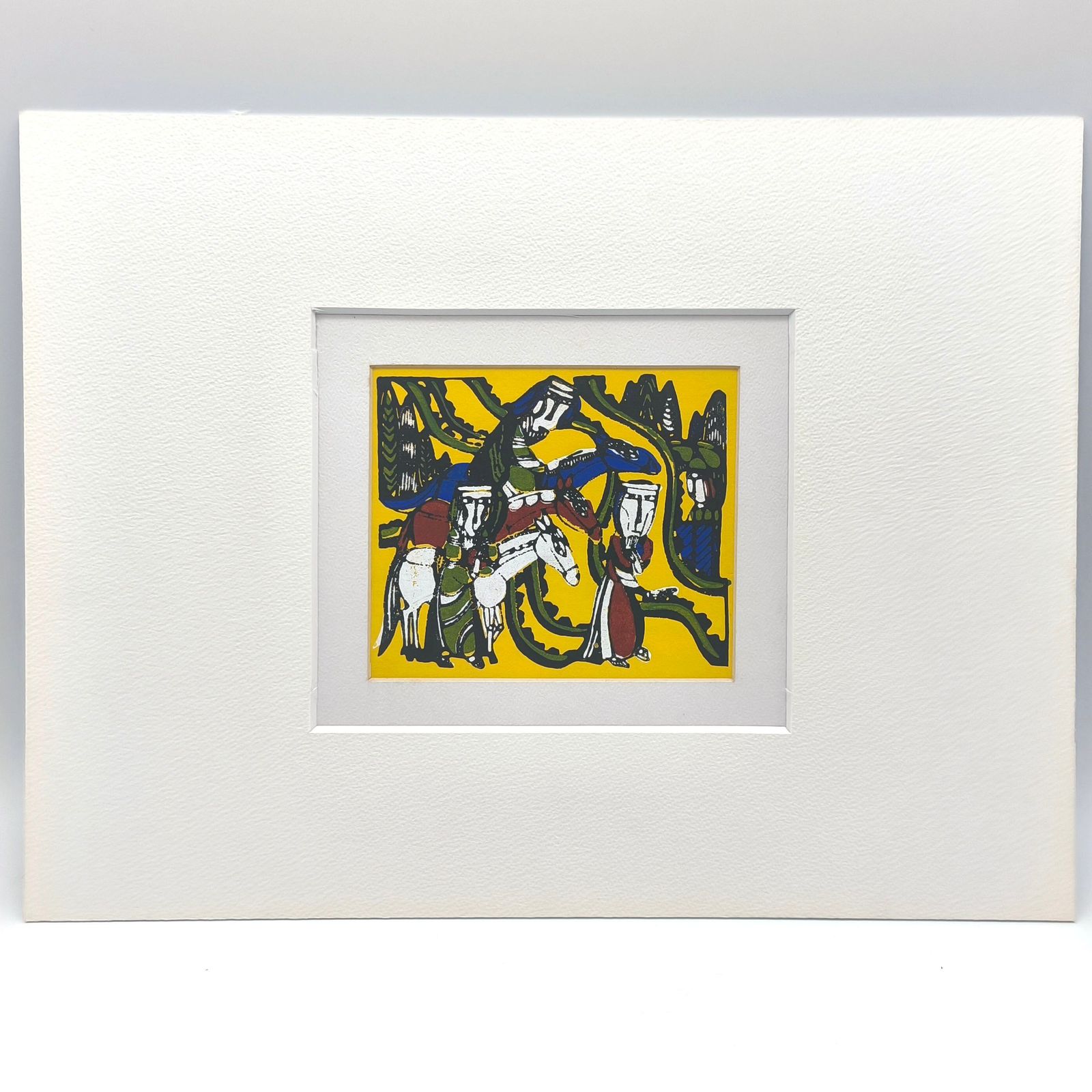 渡辺禎雄・版画・エジプト逃避・壁飾り・インテリア・No.250416
