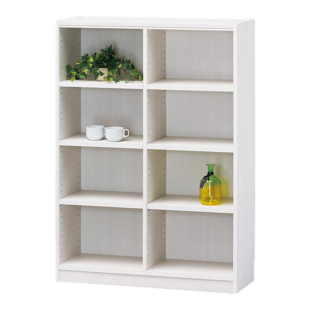 在庫処分 木目 ホワイト 幅87 棚板耐荷重10kg 高さ120 豊富なサイズバリエーションでどんな部屋にも合わせやすい 本棚 奥行29cm シェルフ TNL-1287WH 組み合わせ自由なフリーラック タナリオ 白井産業