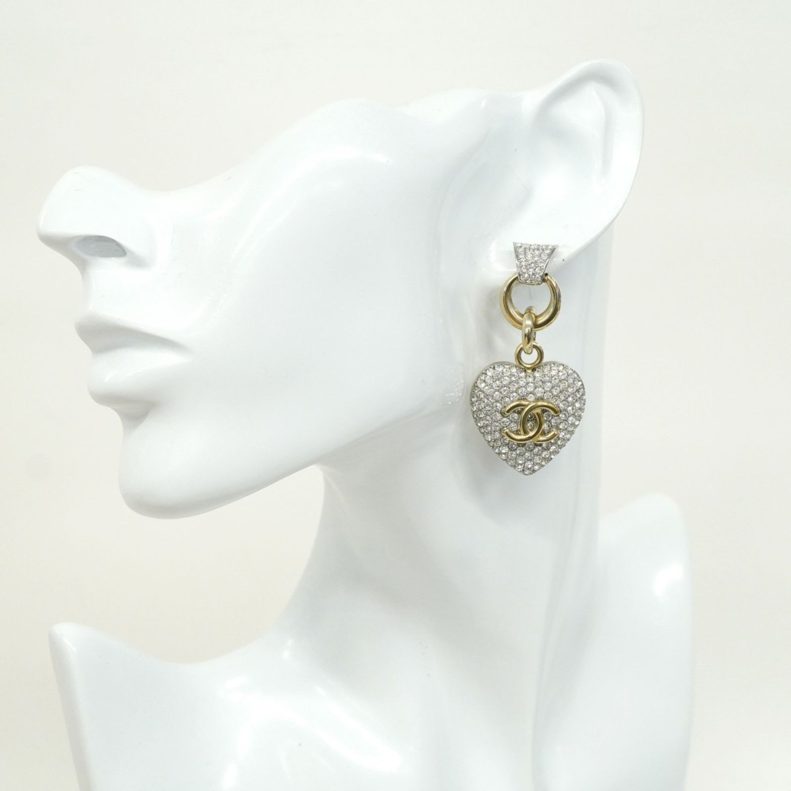 ◆シャネル ココマーク ピアス(両耳用) GP ゴールド ハート シャネル(Chanel) シャネル ピアス ココマーク ハートモチーフ