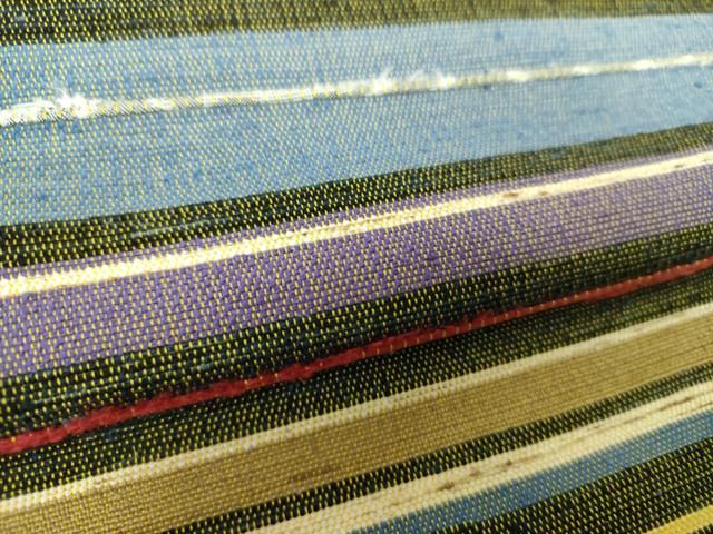 手織り紬 名古屋帯 未使用 証紙付 正絹 名古屋帯 美品 逸品 落款 証紙