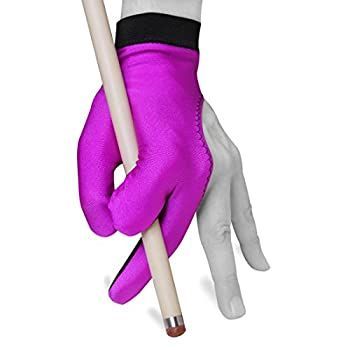 (Medium/Large) - Billiard Pool Cue GLOVE by Fortuna - Classic Two-coloured - For left hand - Purple/Black