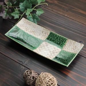 【新品・5営業日で発送】松本陶器 「季節の器」 織部小紋 長角皿 (40153)【入数:3】