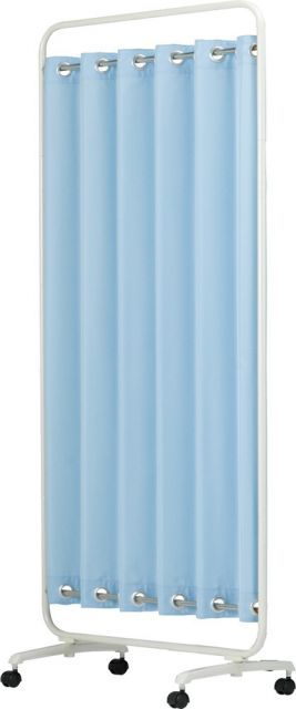 送料無料 日本製 シンプルなスクリーン衝立一本立 幅90cm×高さ1790 ハートウェーブスクリーン 無地 防炎 制菌 パーマネントプリーツカーテン