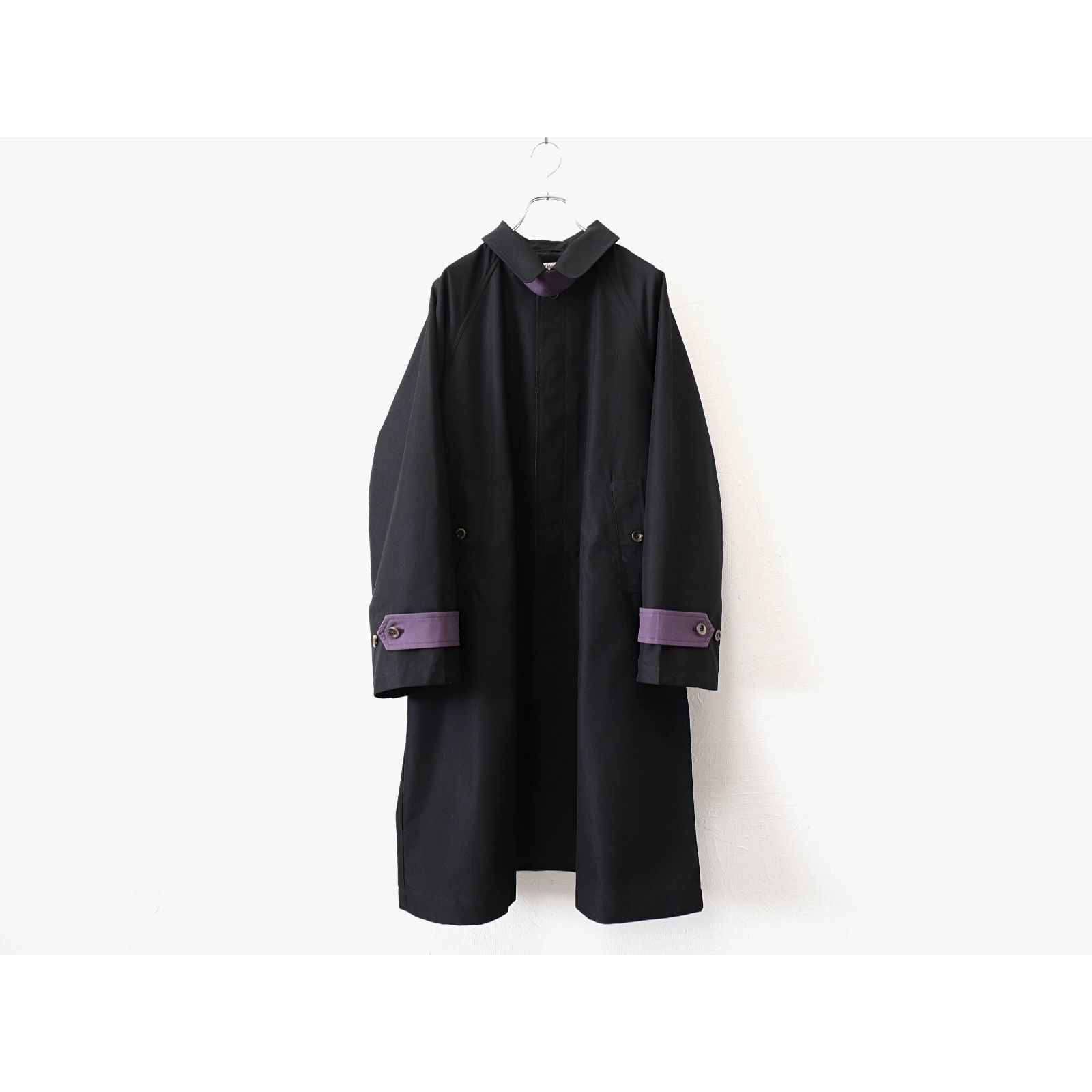 KELEN / BAL COLLAR COAT“GRAVES 2TONE” - BLACK ケレン / バルカラー  