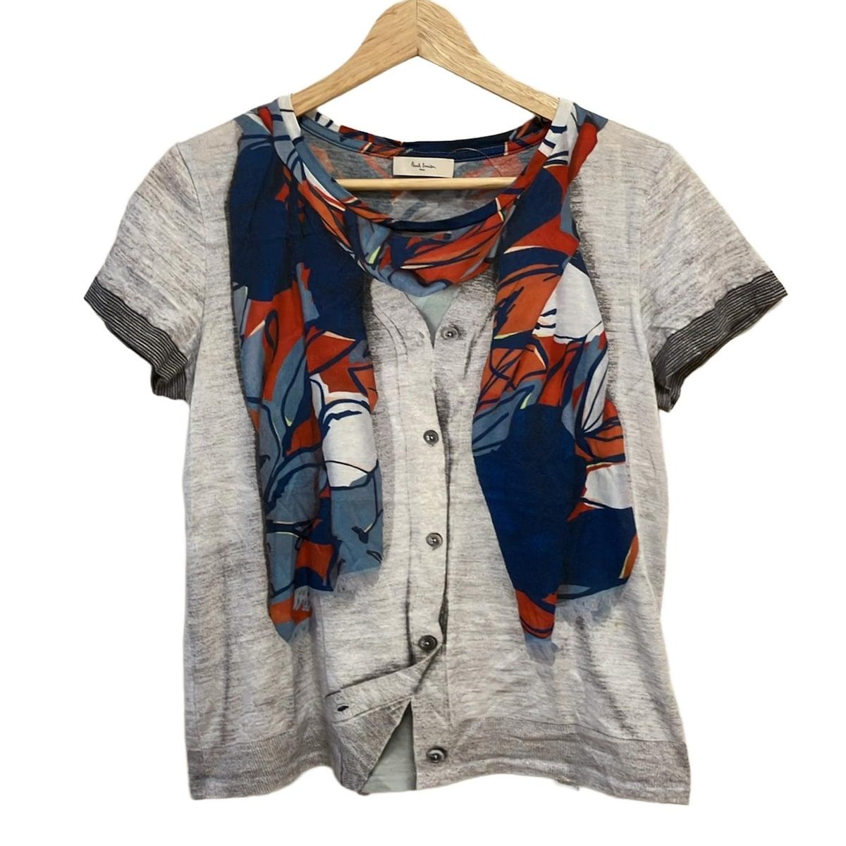 美品　ポールスミス　シャツ　Mサイズ ポールスミス PAUL SMITH 19SS シャツ 長袖 フラミンゴ プリント