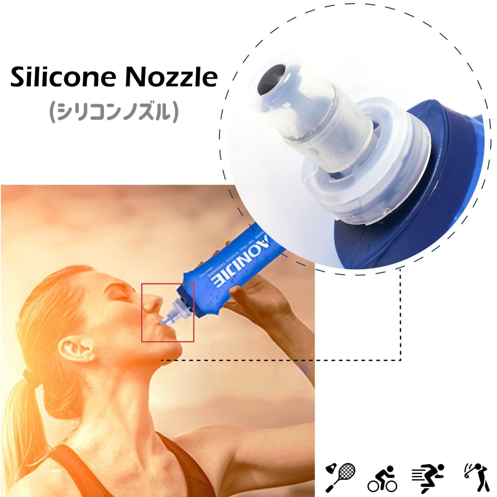 特価商品】250ml フラスク ソフト アウトドア 350ml サイクリング 登山 トレイル マラソン ランニング 450ml 給水 軽量  ウォーターボトル 携帯式ボトル 水筒 500ml TPU 折りたたみ水筒 ボトル ハイドレーション Azarxis メルカリ