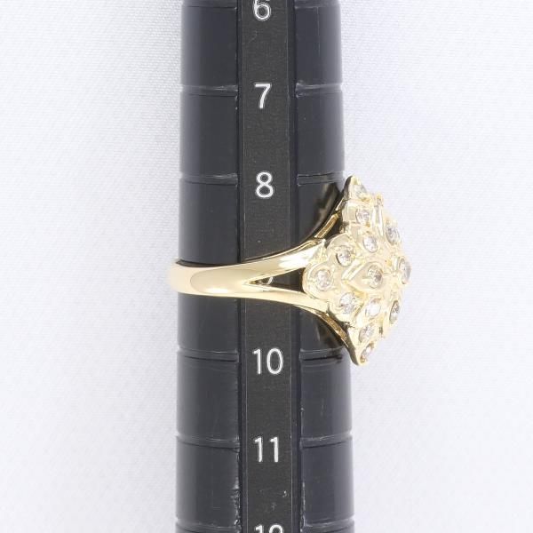 K18YG リング 指輪 9号 ブラウンダイヤ 0.60 総重量約4.5g  美品 送料無料☆0315