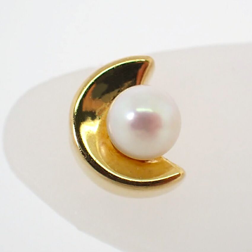 中古】MIKIMOTO/ミキモト K18 アコヤ真珠/パール ピアス/j34-8