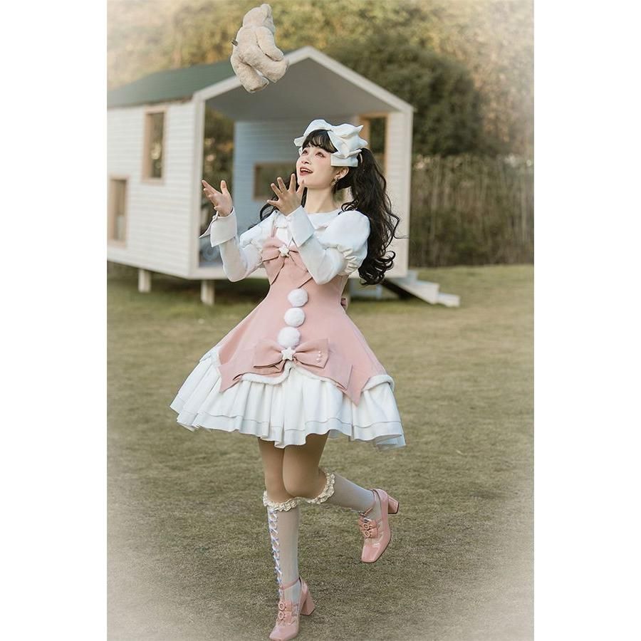 ロリータ ワンピース コスチューム メイド服 ゴスロリ ロリータワンピース 華やか メイド 豪華セット レディース 姫袖 姫ロリ 甘ロリ ゴシック ゴスロリ おと