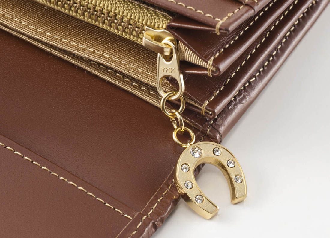 オレンジレザー長財布 金色刺繍　金運護符 オレンジレザー長財布 金色刺繍 金運護符 法名軸 30代 浄土真宗