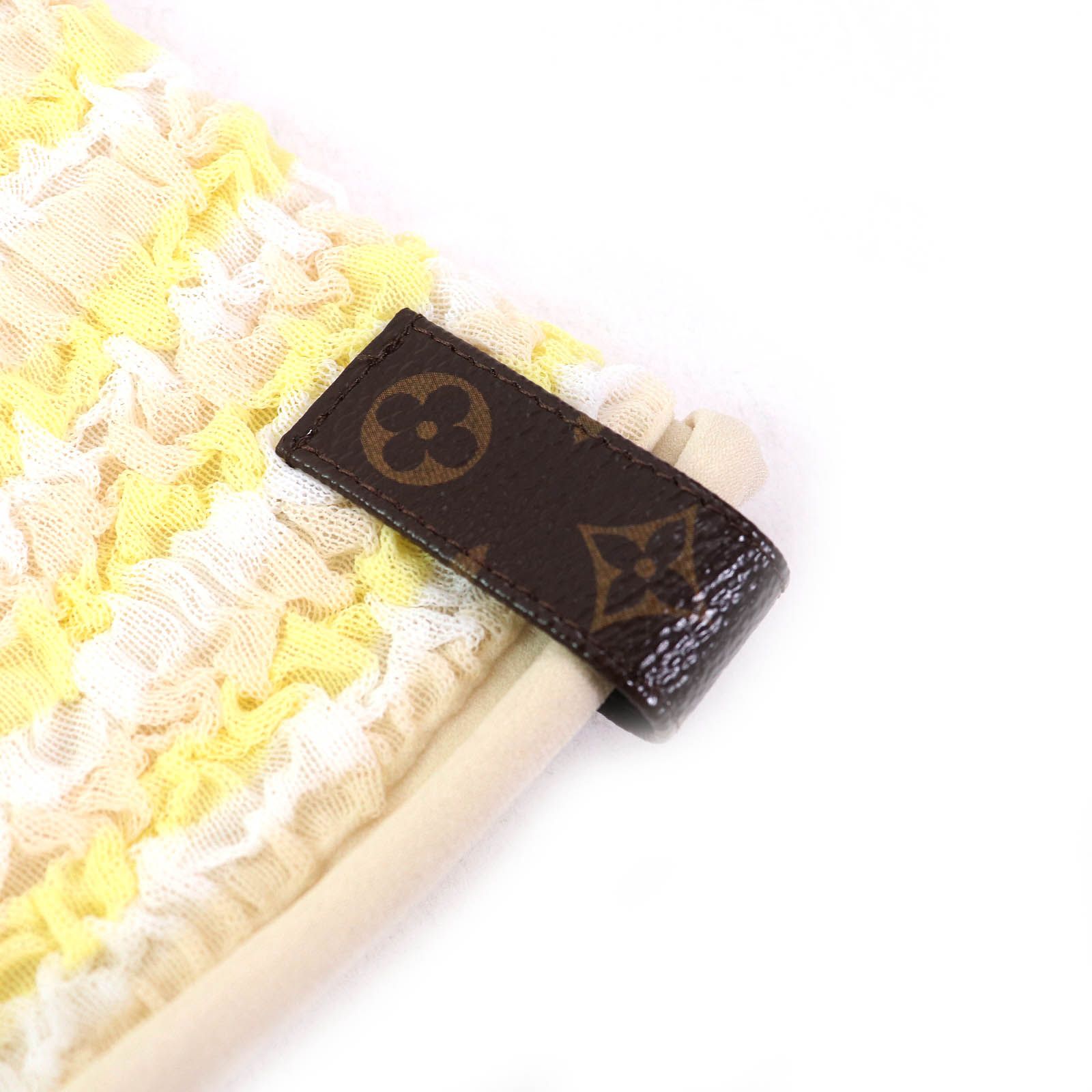未使用品△LOUIS VUITTON ルイヴィトン 23SS クリンクル 半袖 ニット トップス イエロー系 XS イタリア製 正規品 レディース 未使用品△LOUIS VUITTON ルイヴィトン 23SS クリンクル 半袖 ニット