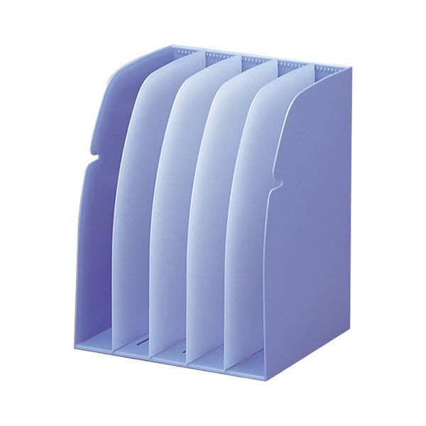 (まとめ) リヒトラブ REQUEST ブックスタンド 5ブロック 水 G165