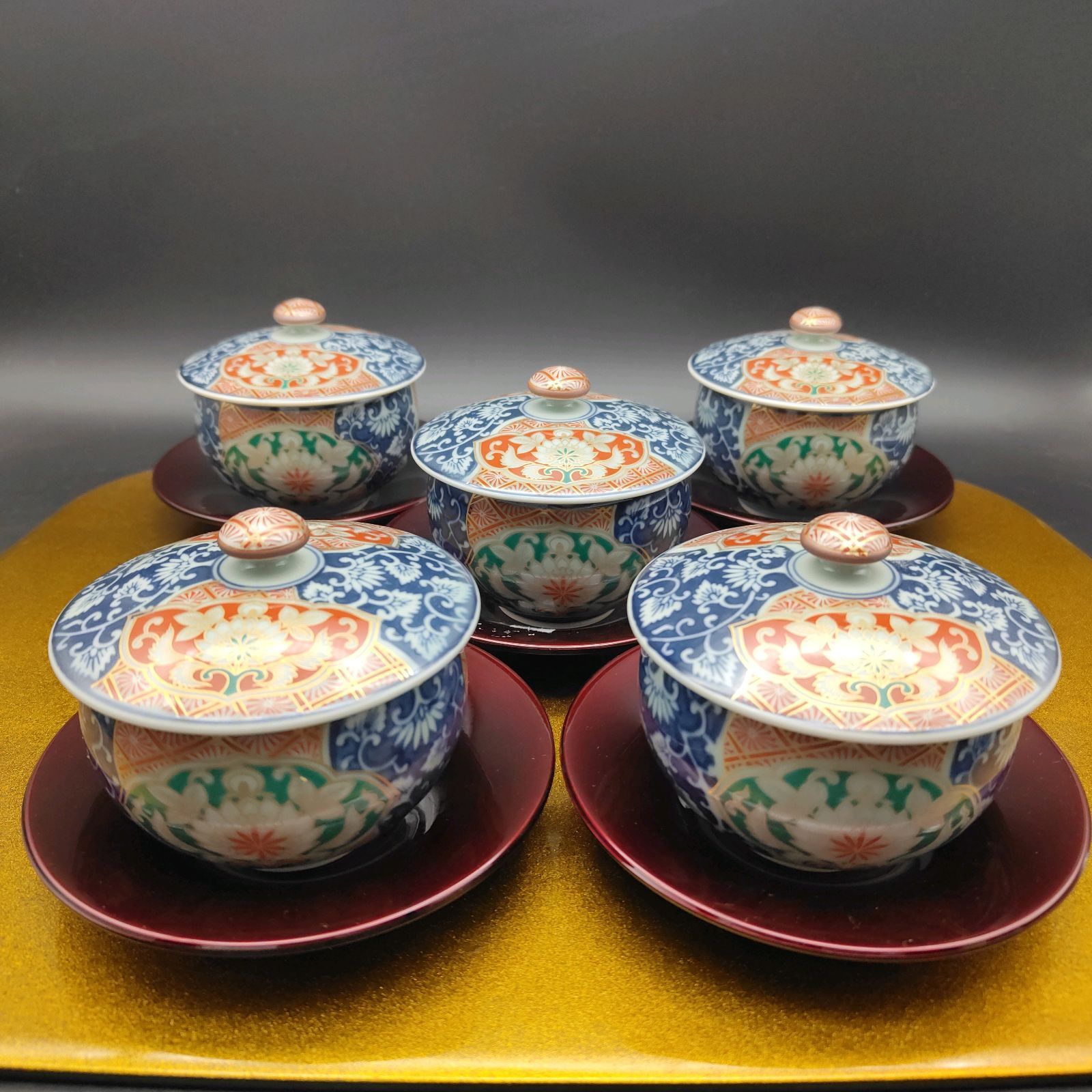 古伊万里染付 湯呑茶わん5個セット 【公式通販】