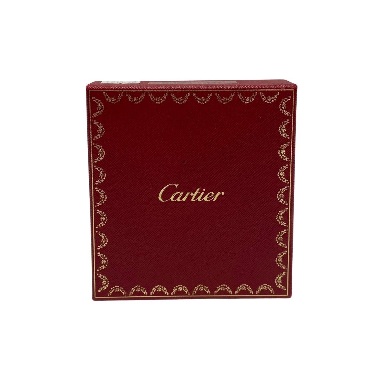 未使用保管品 保存袋 カード付 CARTIER カルティエ マストライン ロゴ レザー がま口 二つ折り 財布 ミニ ウォレット ワインレッド 25818