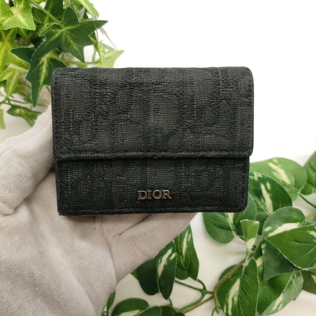 ディオール　オブリーク　三つ折り財布 Christian Dior クリスチャンディオール トロッター オブリーク