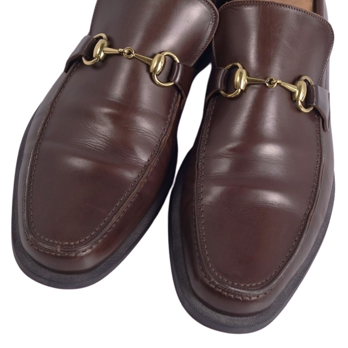 美品 グッチ GUCCI ローファー モカシン ホースビット ビジネス 