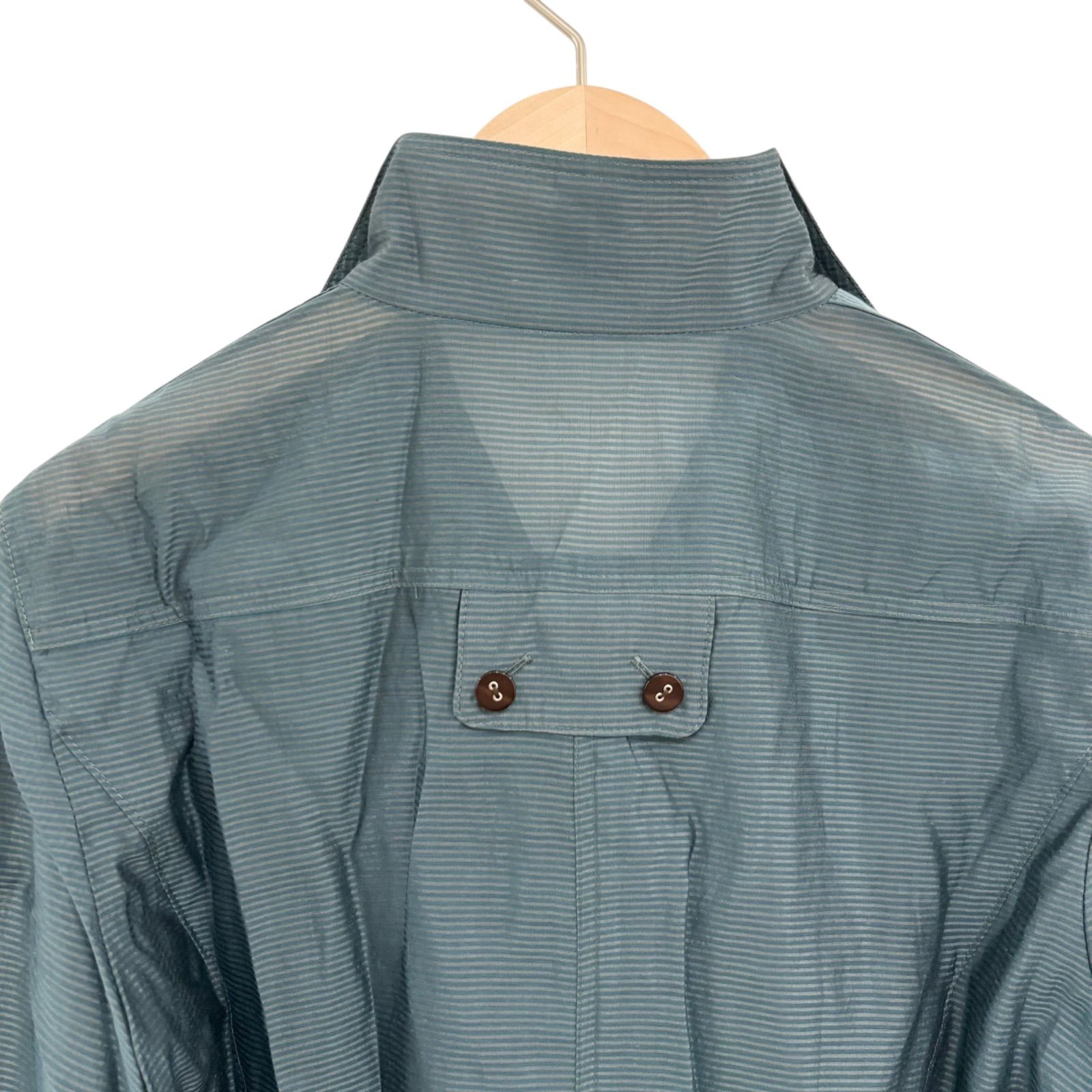 レリアン　エレガントチニック Z1398 【タグ付き美品】leilian レリアン ボーダー シルク混 七