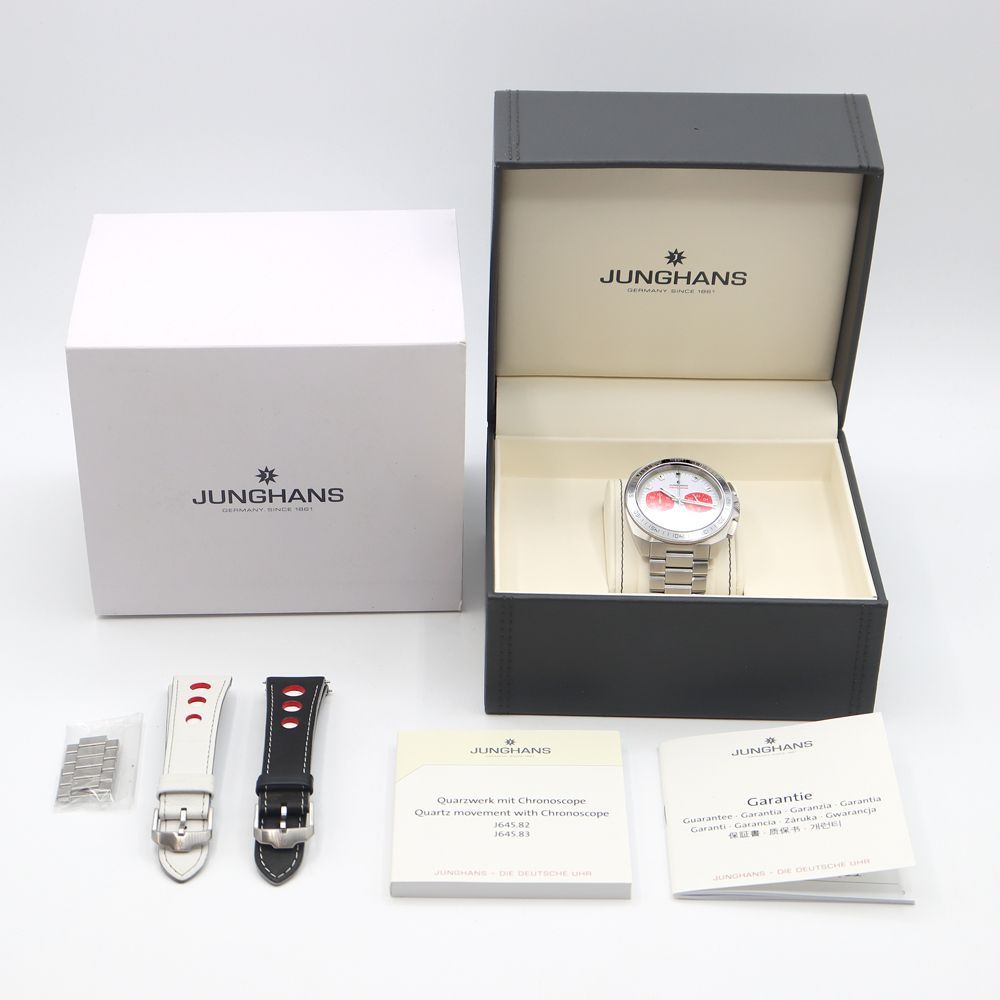 替ベルト付 電池交換済 JUNGHANS ユンハンス クロノスコープ 1972 200 