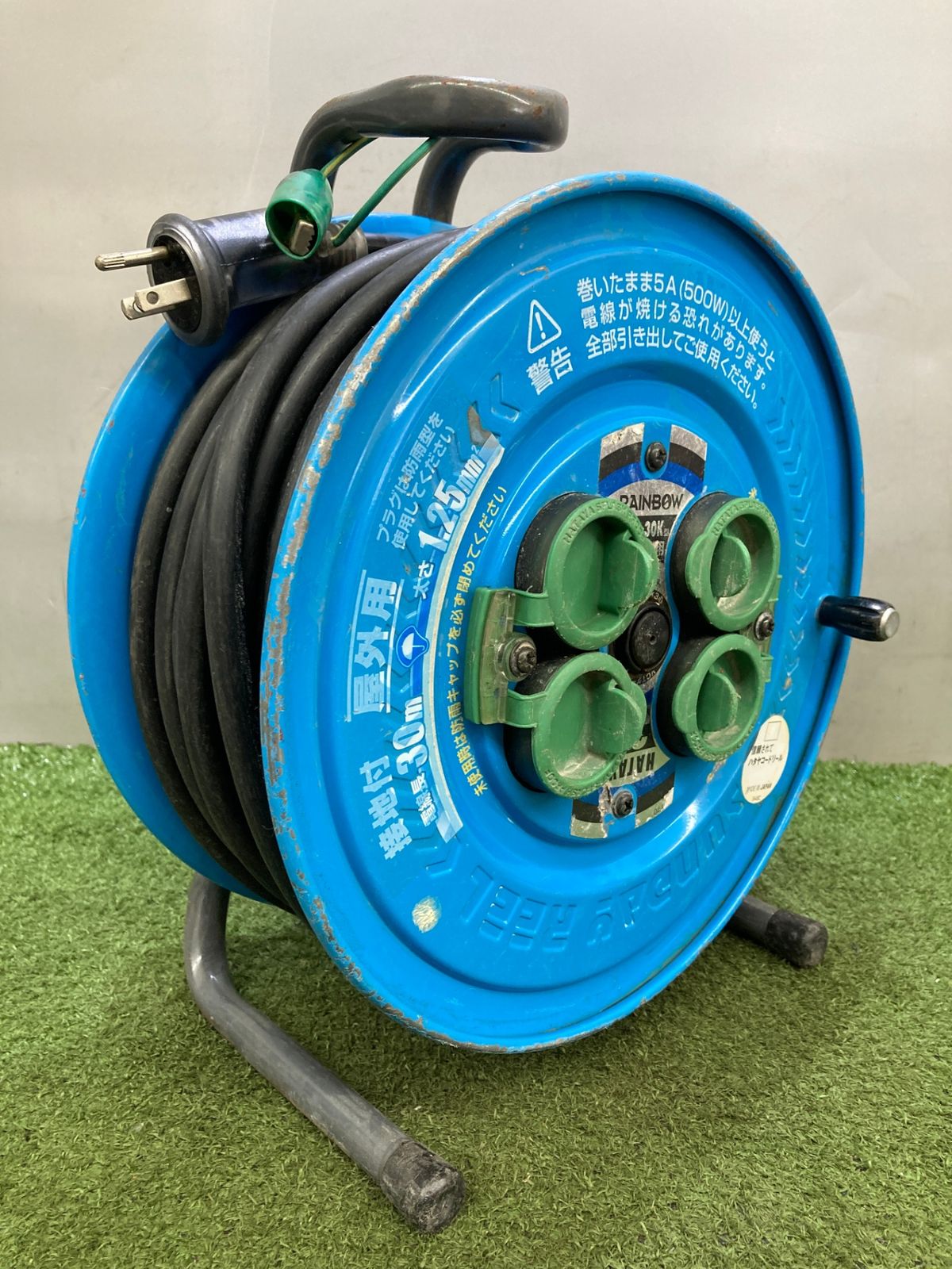 ＨＡＴＡＹＡ サンデーレインボー30m SG-30K 防雨キャップ付き ハタヤ サンデーレインボーリール 30m 屋外用 接地付
