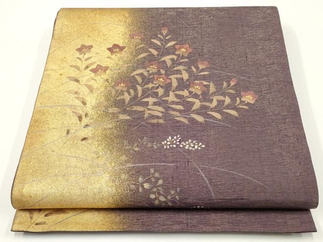 ◇商品保証書付き太鼓柄袋帯【風景樹林文】作家物 平和屋着物○